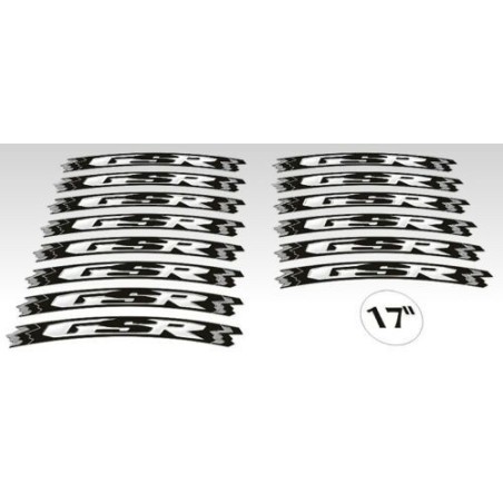 KIT STRISCE ADESIVE compatibili per CERCHI 17 MOTO SUZUKI GSR - GIALLO FLUO